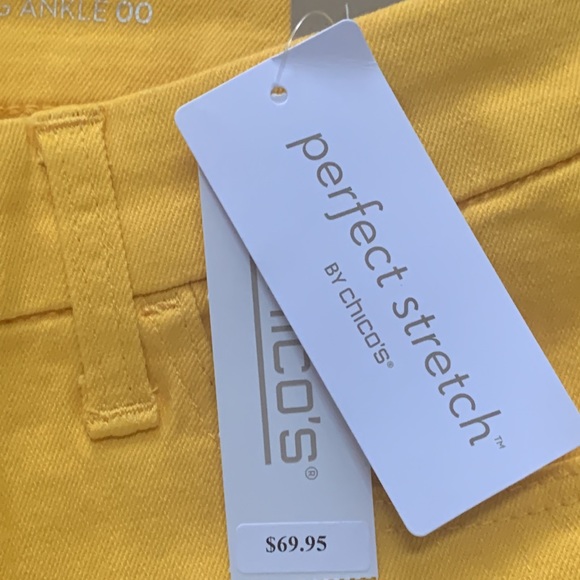 Chico's PERFECT STRETCH Girlfriend Slim Ankle Jeans - Size  US (2) - Sunbeam - Picture 3 of 10
